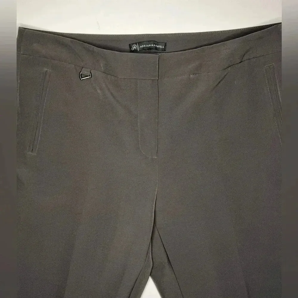 ADRIANNA PAPELL Women's Tapered Dress Pant With Key Ring  GRAY - Image 3