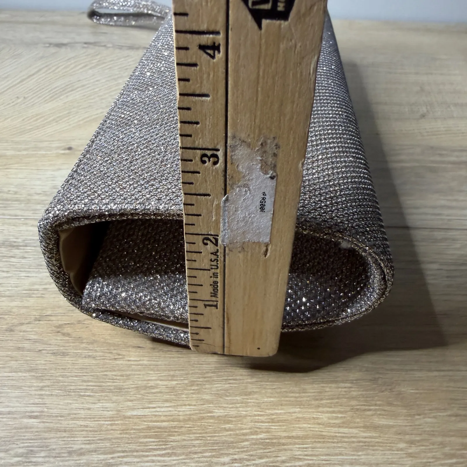 Vintage Gunne Sax Jessica McClintock Silver Glitter Purse Rhinestone Bow Clutch - Image 11