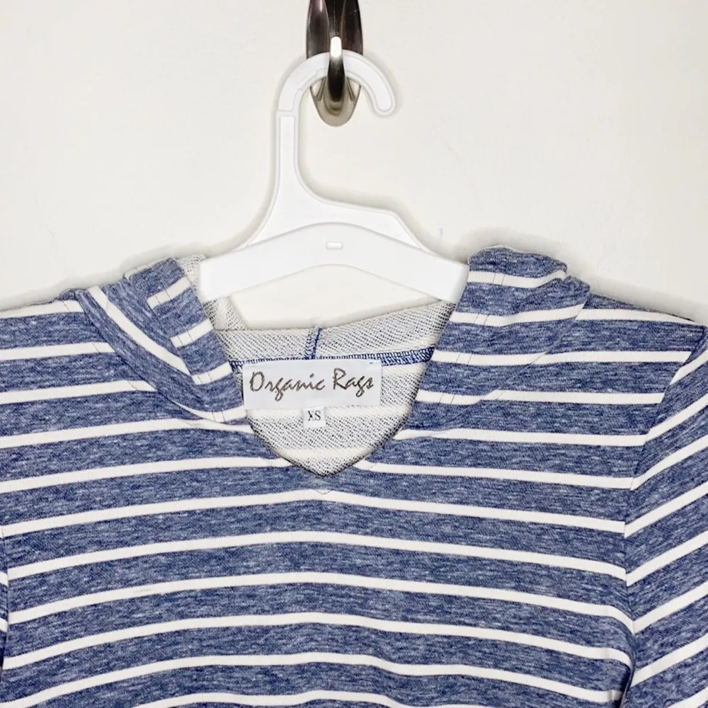 Organic Rags French terry Heather Blue striped hoodie size XS - Image 38