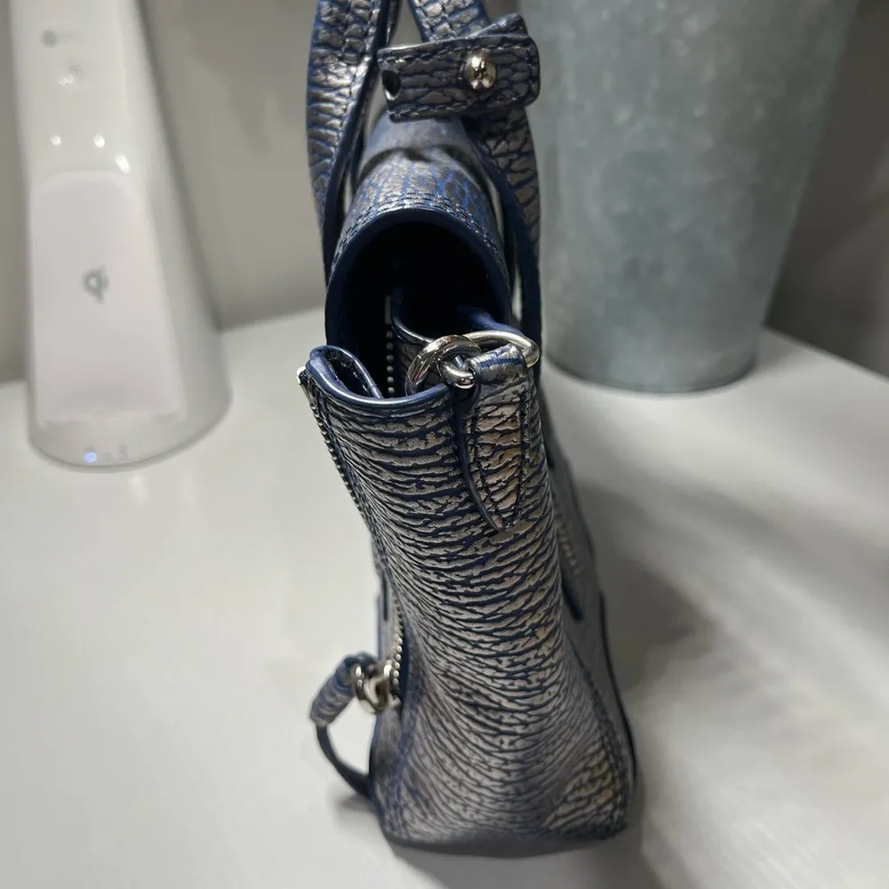 Phillip Lim Pashli Mini leather cross body rare silver metallic finish over navy - Image 5