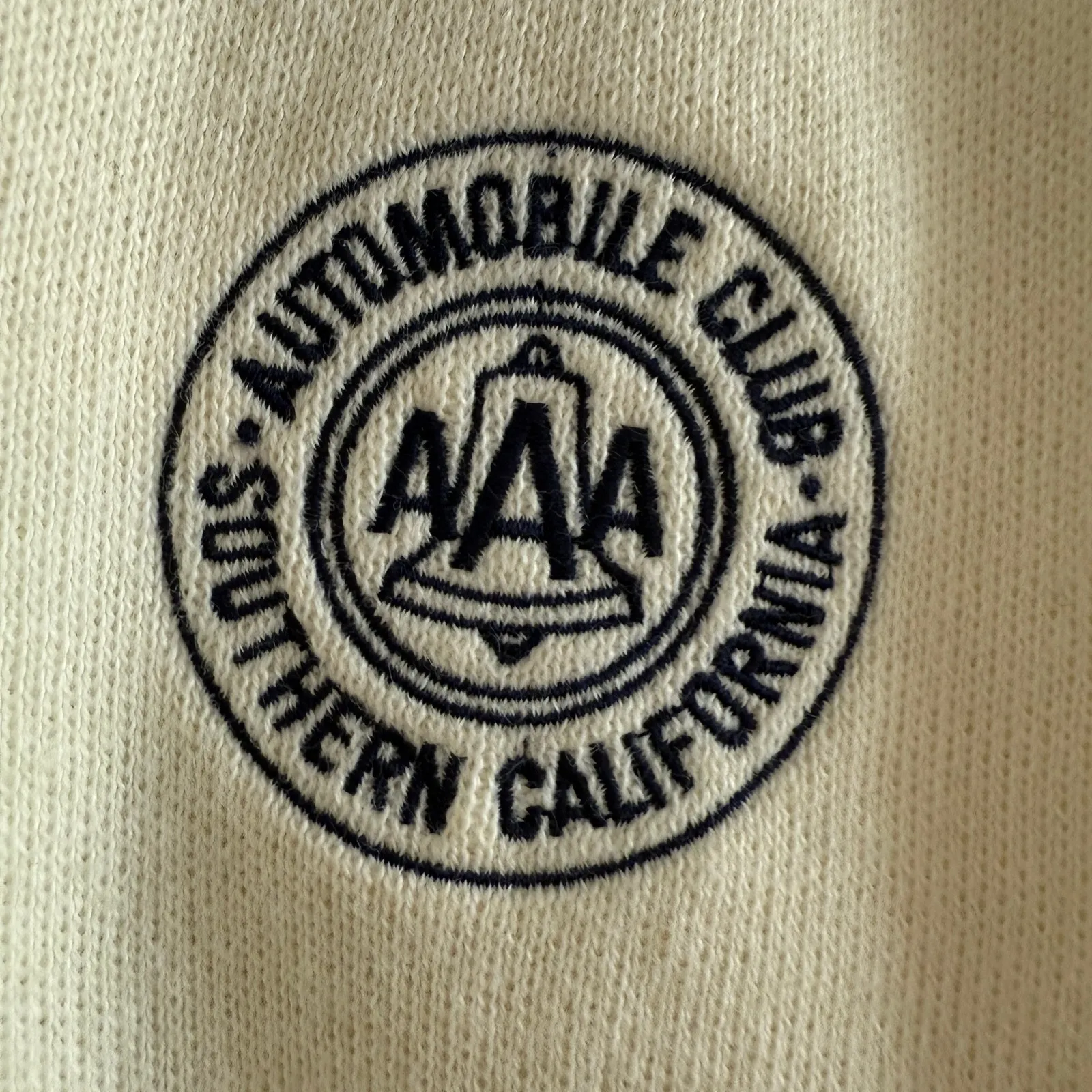 70s Vintage Palm Beach Sports AAA Southern California V Neck Women's Sweater Black Size L - Image 3