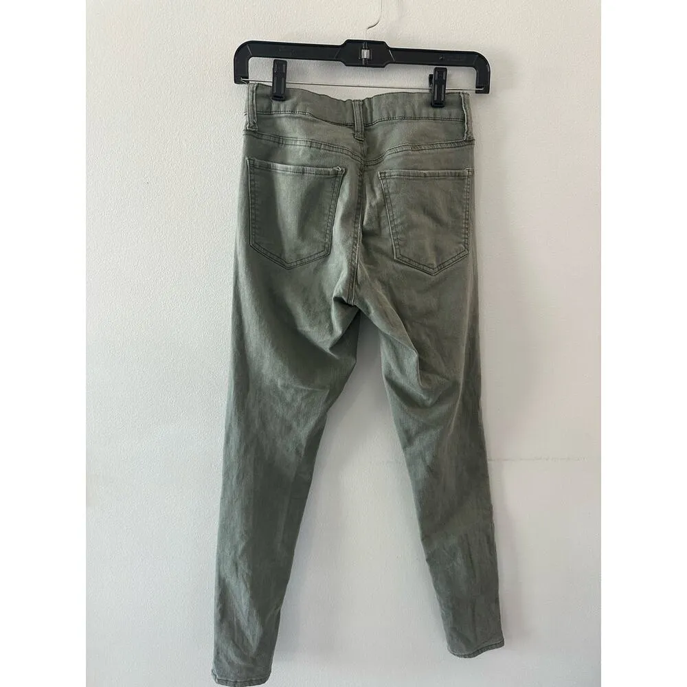 So Jeans Women's 3 Olive Green Low Rise Jegging Denim Juniors - Image 5