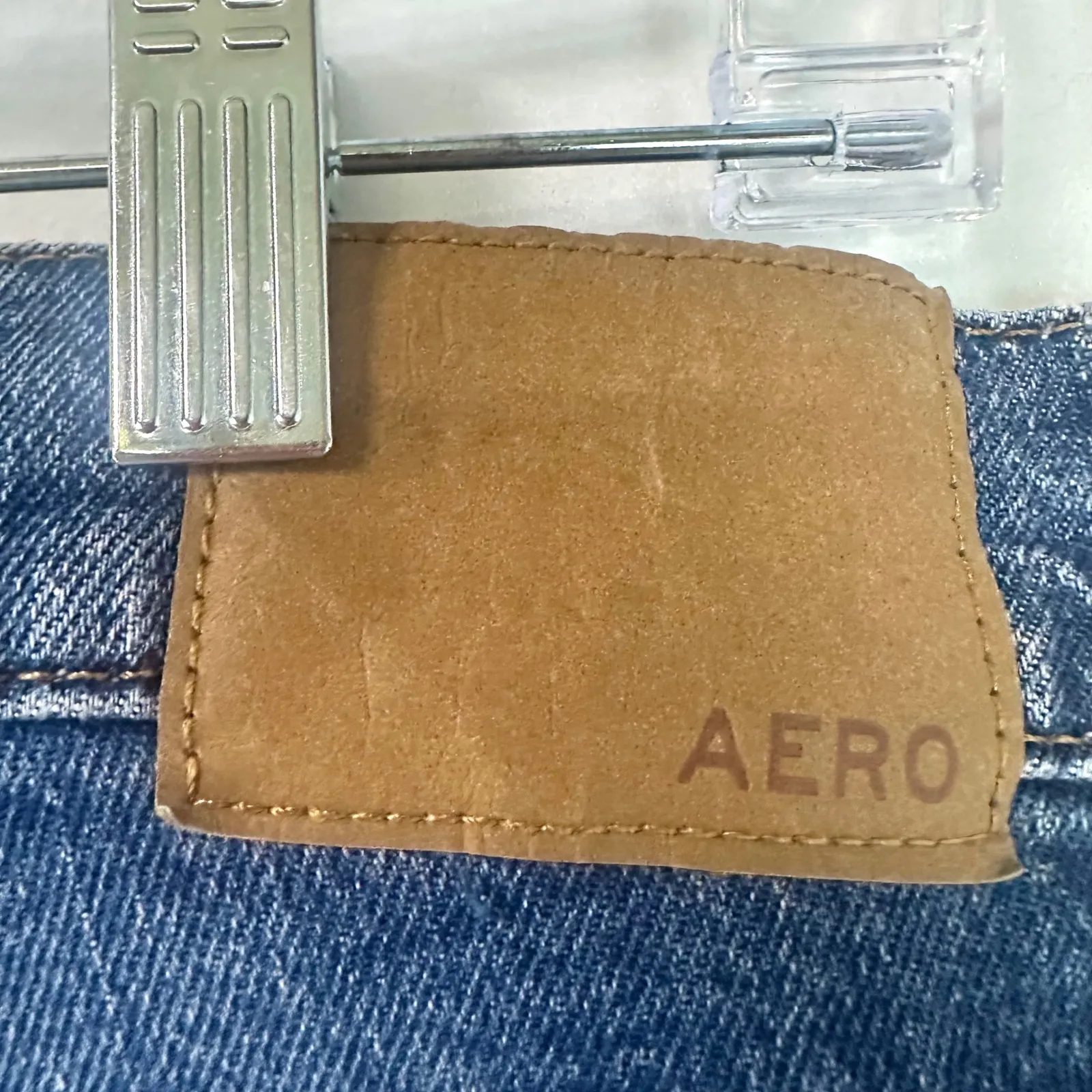 AEROPOSTALE High Rise Flare Bell Bottom Jeans Blue Denim Women Plus 16 Retro 70s - Image 5