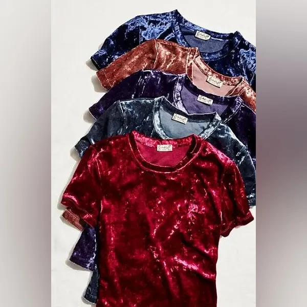 NWT Free People Tops Intimately Free People Velvet Baby Tee In Midnight - Image 4