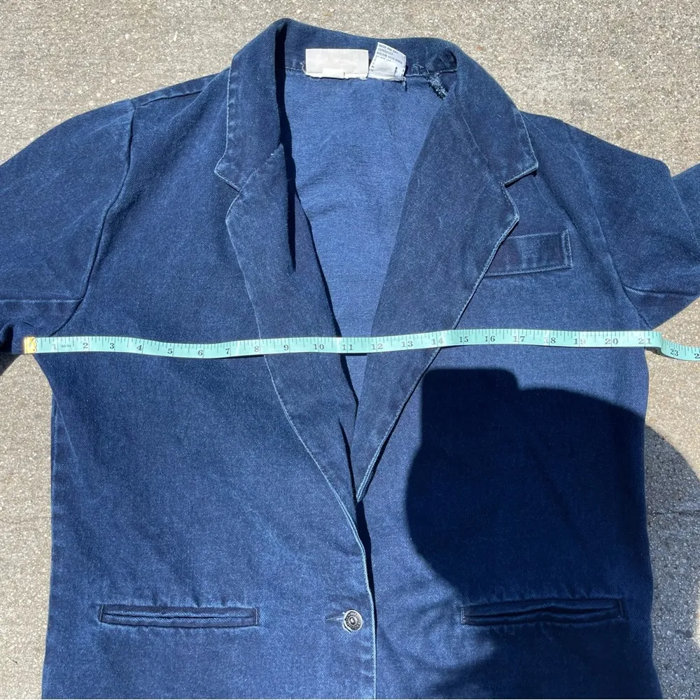 Vintage Jordache Blue Denim Women’s Blazer, Medium - Image 10