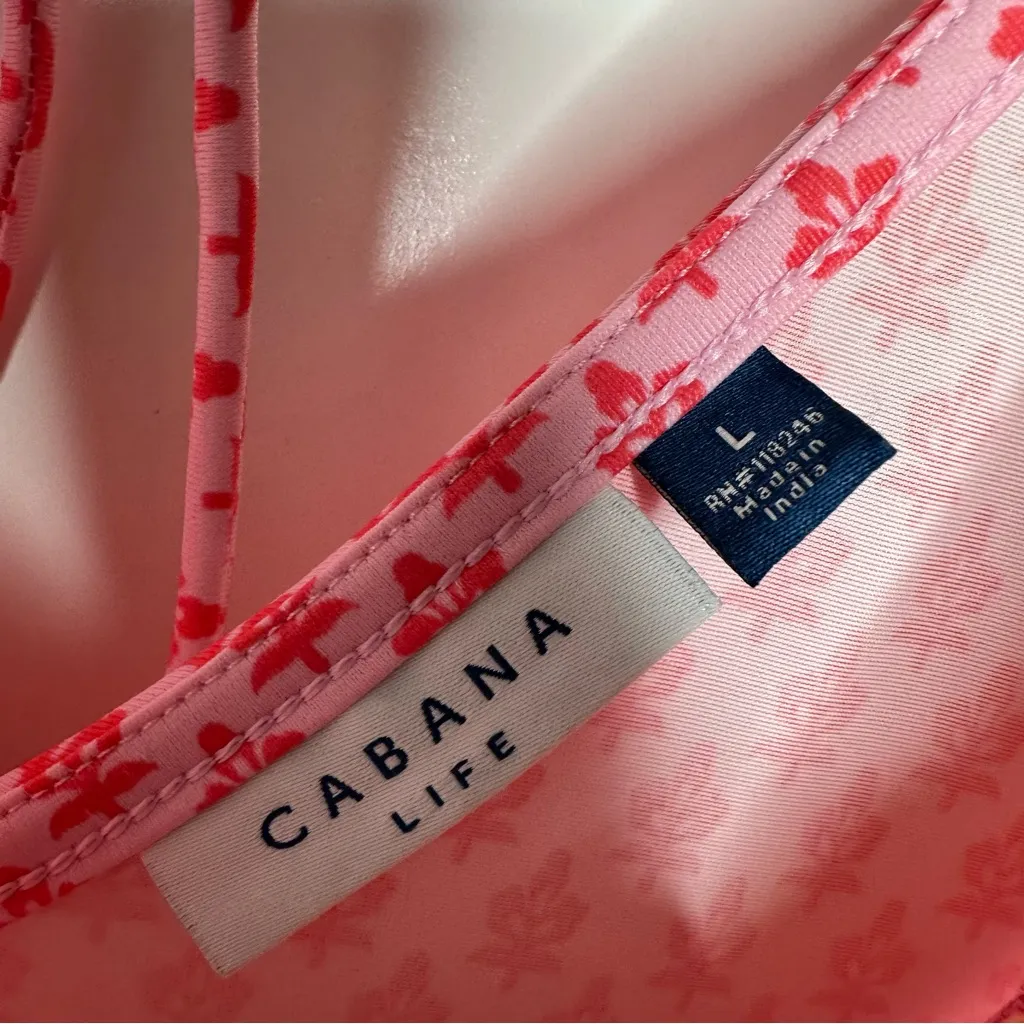 Cabana Life Pink Boca Raton Sleeveless Tiered Maxi Dress UPF 50 Size Large - Image 7