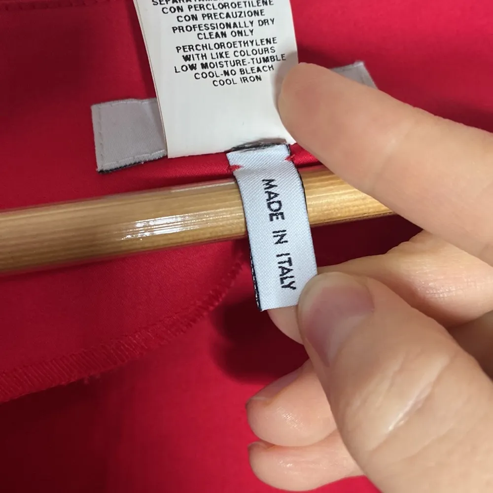 Moschino Cheap & Chic red pinup style square neck side wrap dress size 4 - Image 15