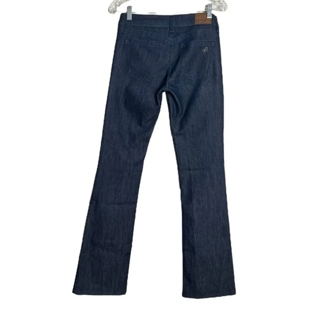 DL1961 Women's Milano Boot Jeans Blue Dark Wash Denim Long Inseam Boot Cut 4 26" - Image 2