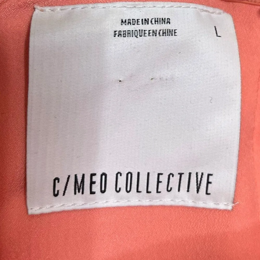 C/MEO Collective Strapless Coral Print Midi Dress Women’s Size Large - Image 10