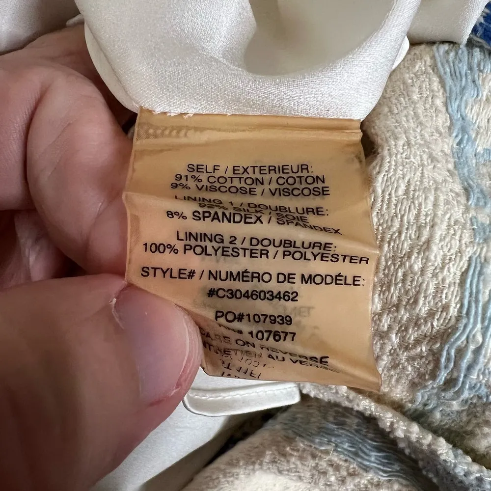 Alice + Olivia Everleigh Striped Strap-Back Dress 6 Women’s Blue - Image 6