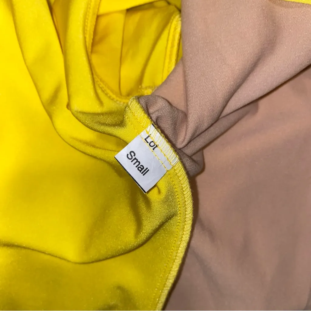 70s vintage yellow whimsical bohemian ruffle long sleeve ballet leotard bodysuit - Image 11