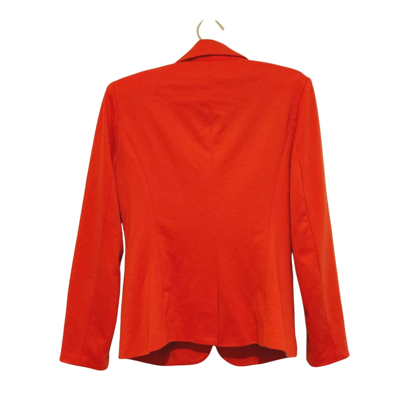 Academia Womens Single Button Blazer Size Small Orange Red Career Workwear - Image 3