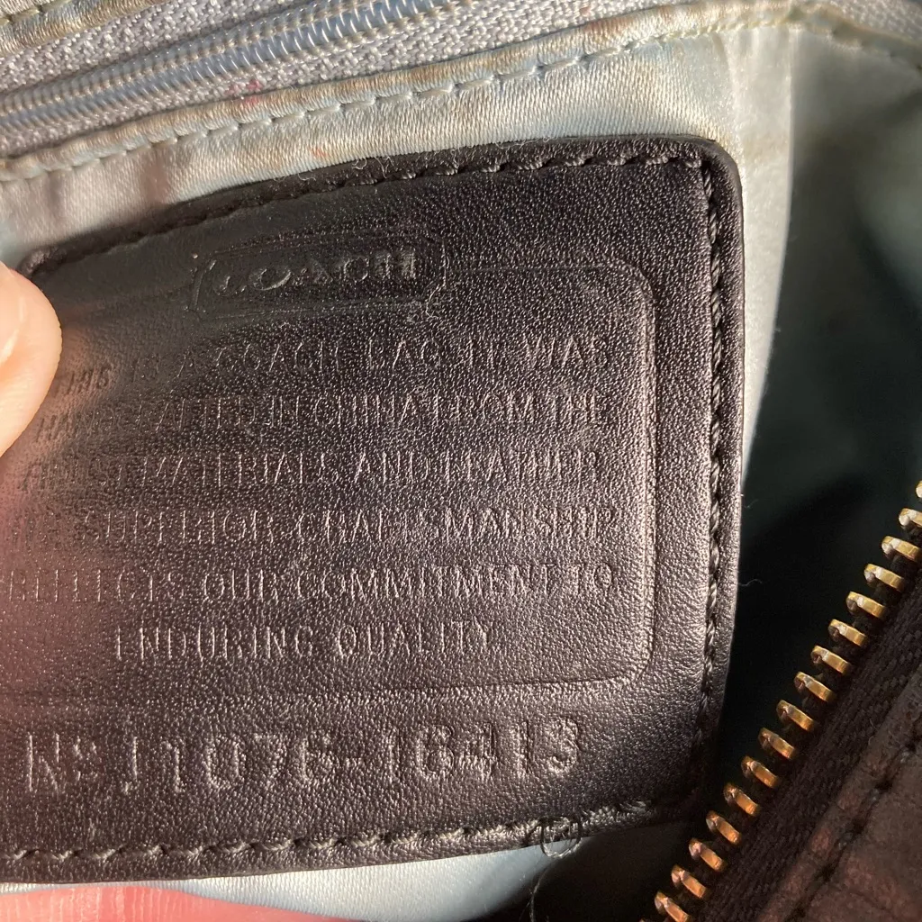 Coach Collette  black Leather Hobo Bag purse - Image 6