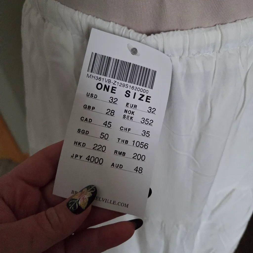 Brandy Melville White Tiered Maxi Skirt - Image 5