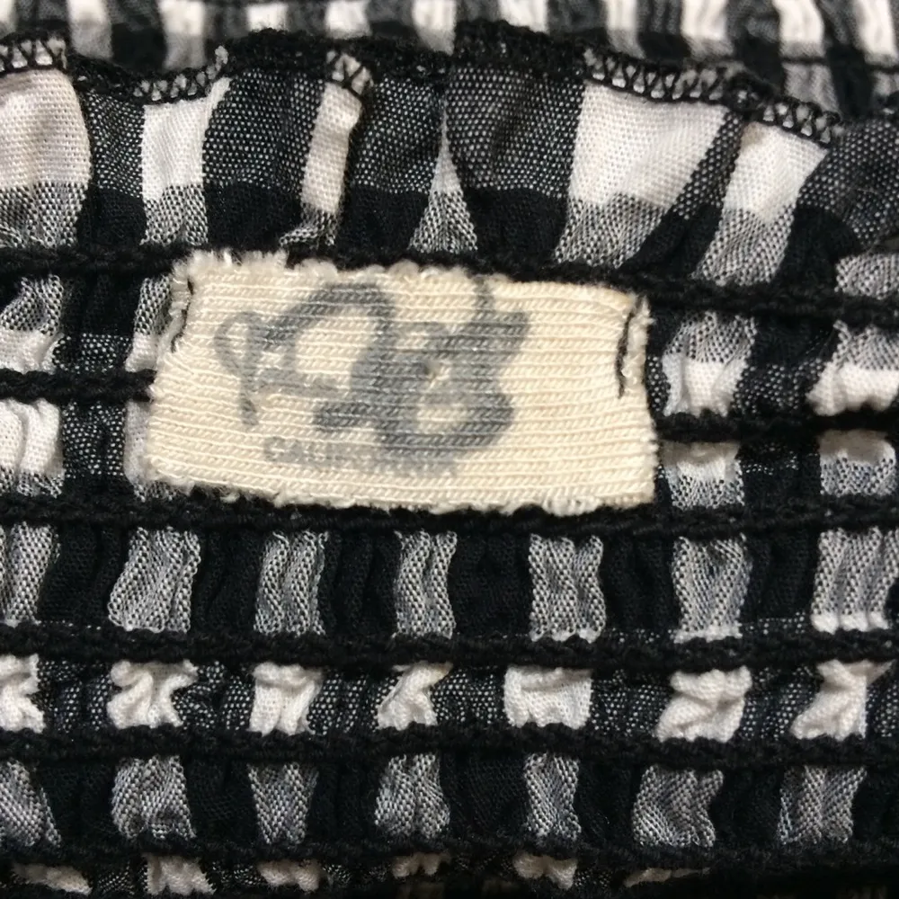 Brandy Melville  - John Galt Black & White Gingham Tube Top - Image 2