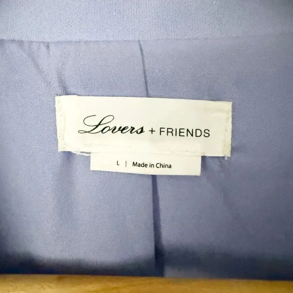 LOVERS FRIENDS | Diana Lavender Periwinkle Double Breasted Blazer Dress | Large - Image 4