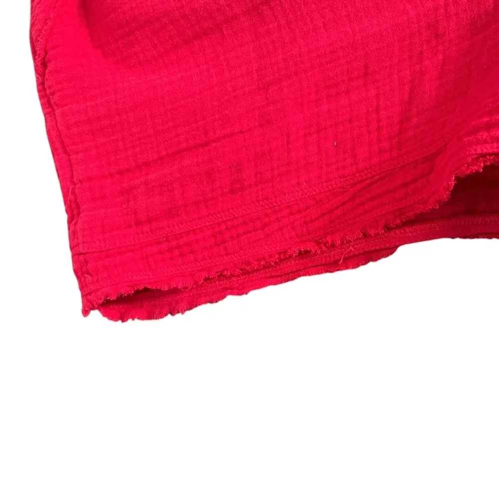 Anthropologie Saturday Sunday Marie Frayed Short Red Size XS - Image 4
