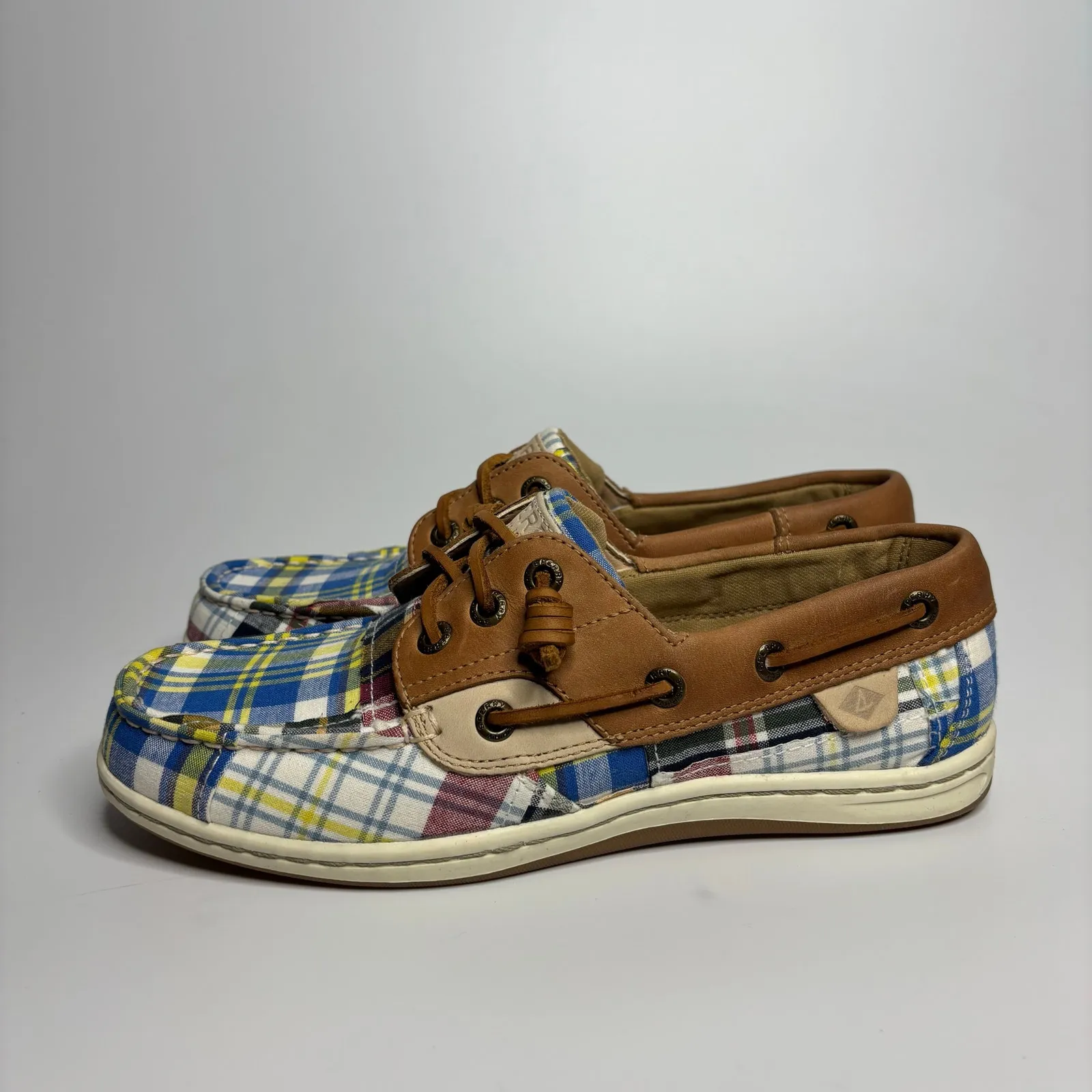 Sperry Women’s Songfish Prep Madra Plaid Boat Shoes - Image 3