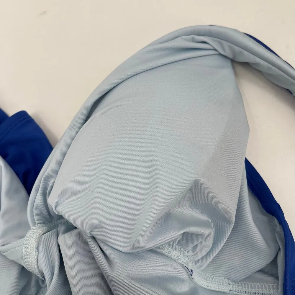 DKNY Lapis Swimsuit Size 16 Plunge Colorblock One Piece Plus Curvy Swim Blue NWT - Image 9