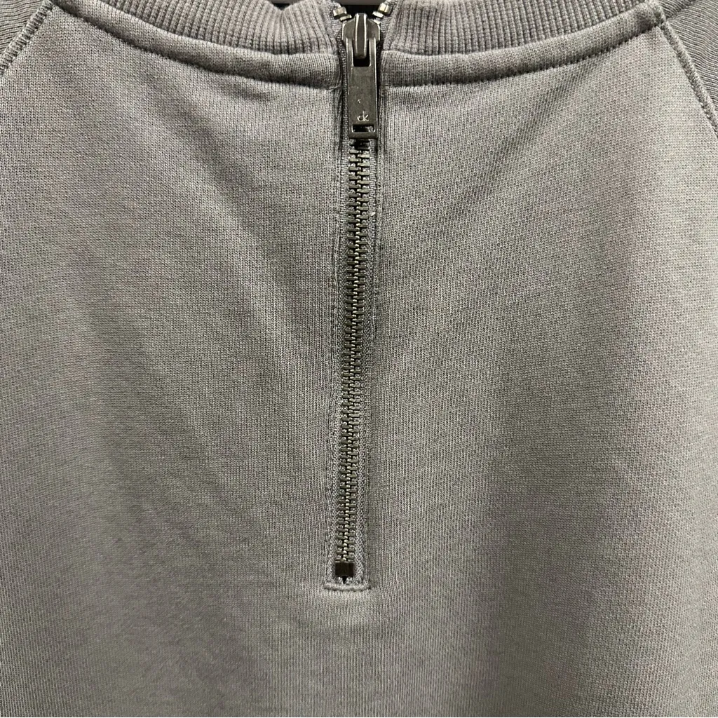 Calvin Klein Jeans Gray Zipper Back 3 Quarter Sleeve Tunic Sweatshirt Top XL - Image 7