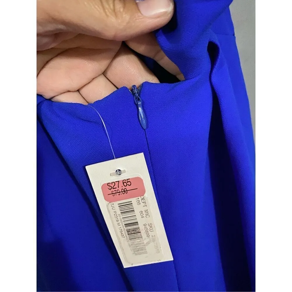 Sugar Lips Blue Spaghetti Stap Bow Tie Romper NWT Size Medium - Image 6