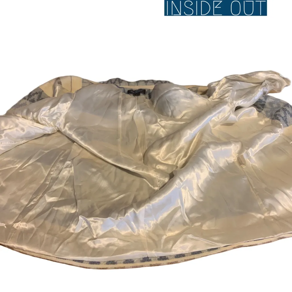 BRAETAN VINTAGE 1990'S CREAM, BLUE & BROWN SOUTHWEST PRINT WOOL BLEND BLAZER (M) Size M - Image 9