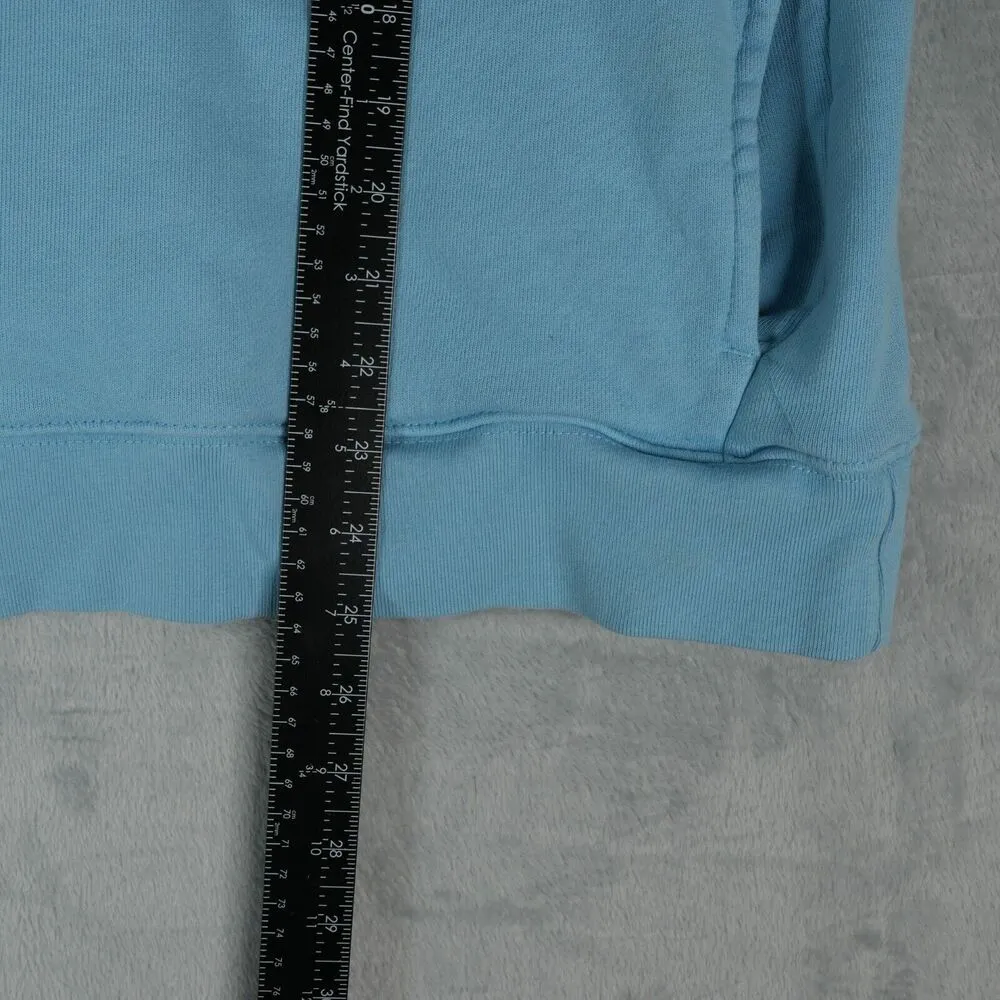 Adidas Hoodie Womens Medium Originals Trefoil Sweatshirt Retro Blue White - Image 12