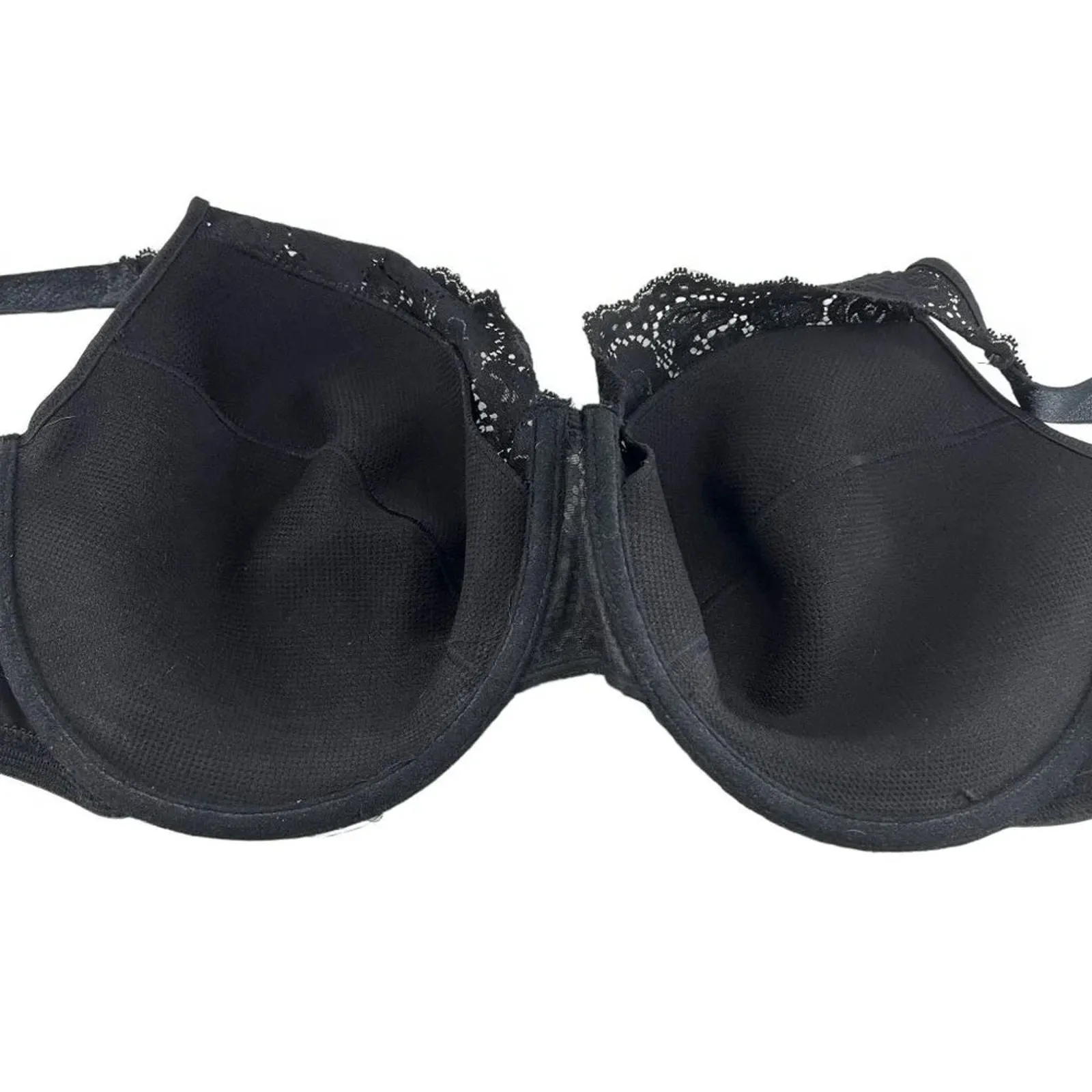Playtex Secrets Lace Slimming Full Coverage Black Bra Style 4728 44D - Image 4