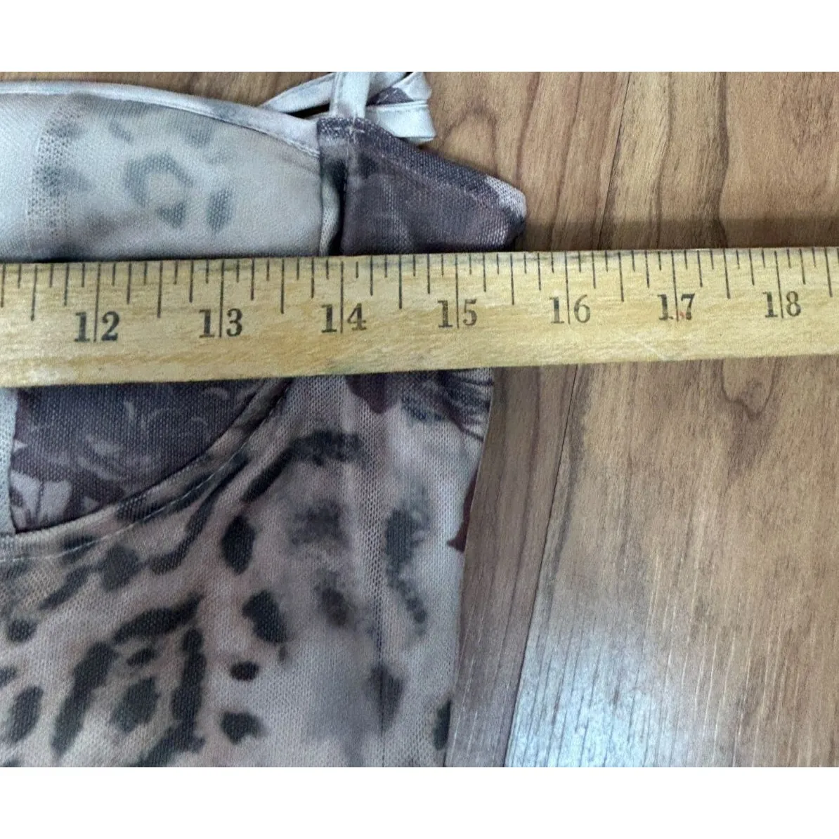 Bodycon Maxi Dress Womens L Cream Floral Mesh Lace Up Y2K Prom Wedding Party Size L - Image 9