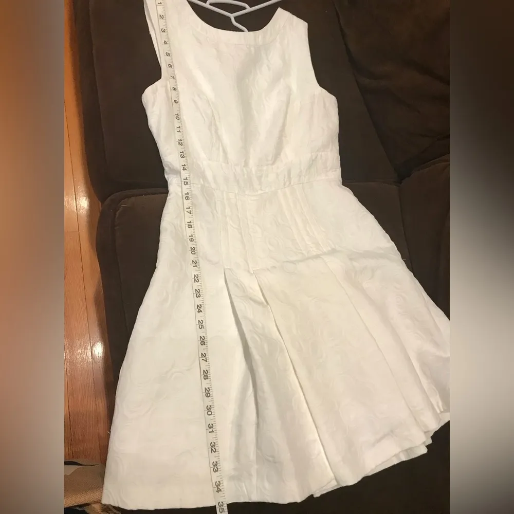 Jax White Sleeveless Lined Embroidered Fit & Flare A - Image 15