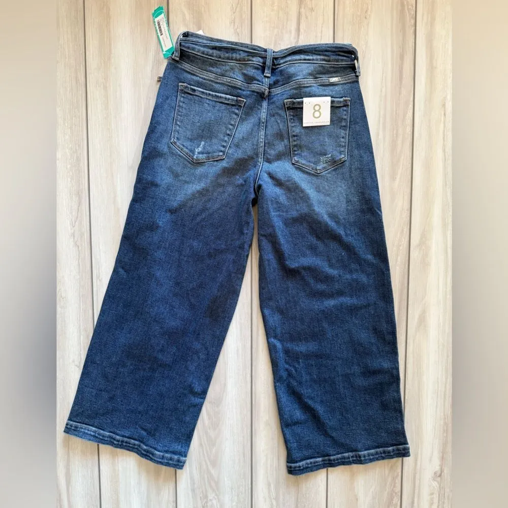 KanCan High Rise Crop Wide Leg Jean Blue Size 8 NWT STITCH FIX - Image 2