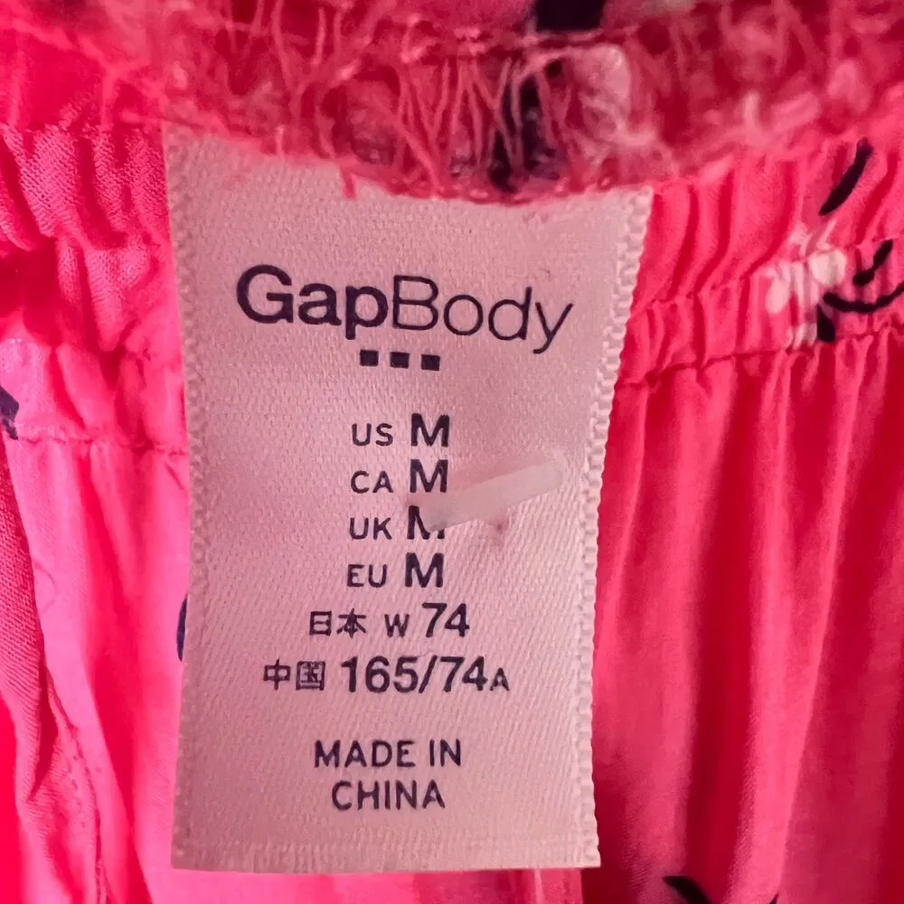 Gap Body Women's Pink Floral Print Elastic Waist Pajamas Loungewear Pants Sz M - Image 7