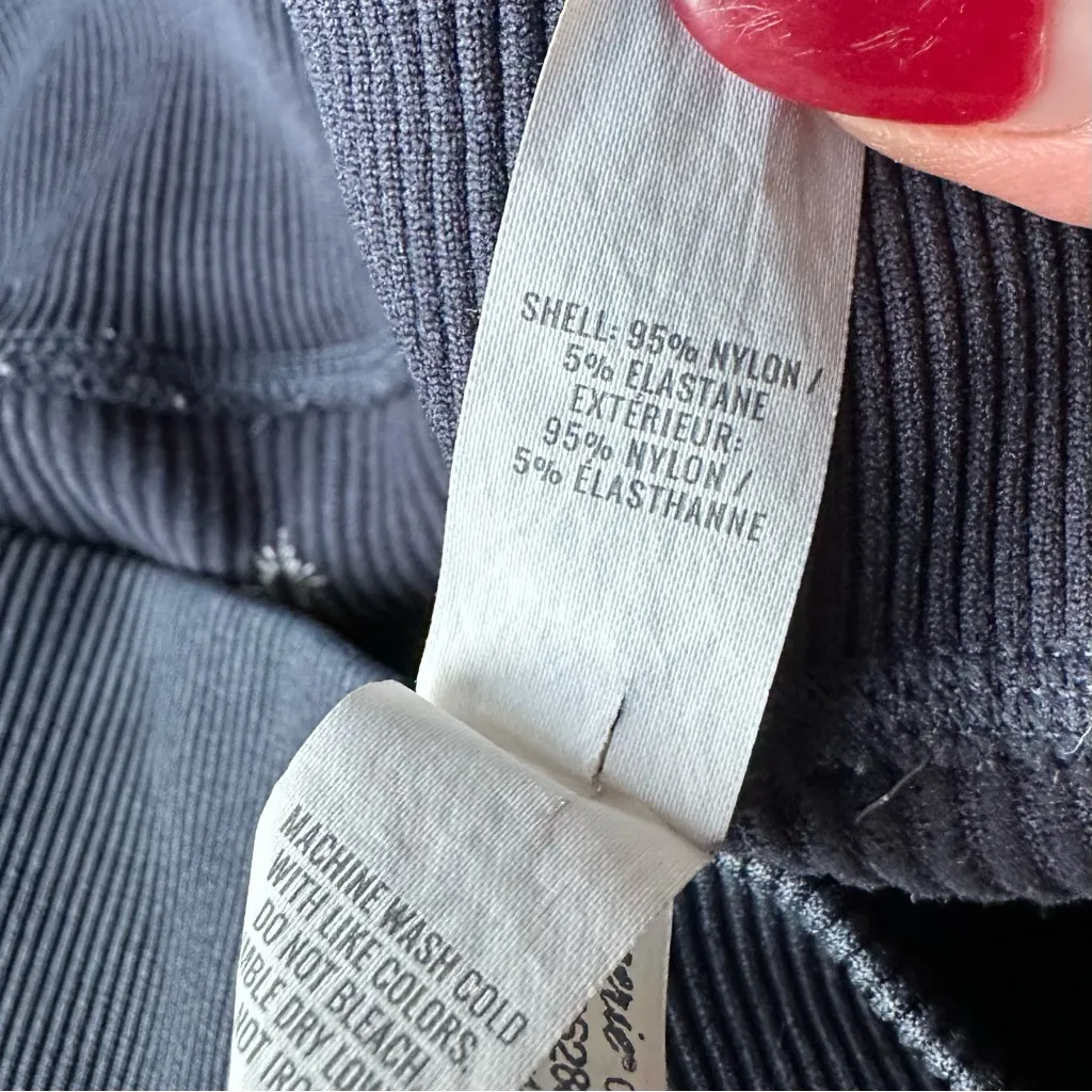 Aerie Offline High Waisted 7/8 Ribbed Legging Size XL Navy Blue - Image 5