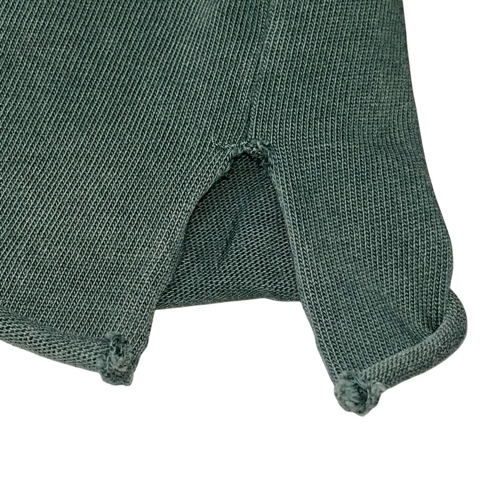 Aerie Green Sunday Soft Lace Up Oversized Hoodie French Terry Fleece Sweatshirt - Image 6