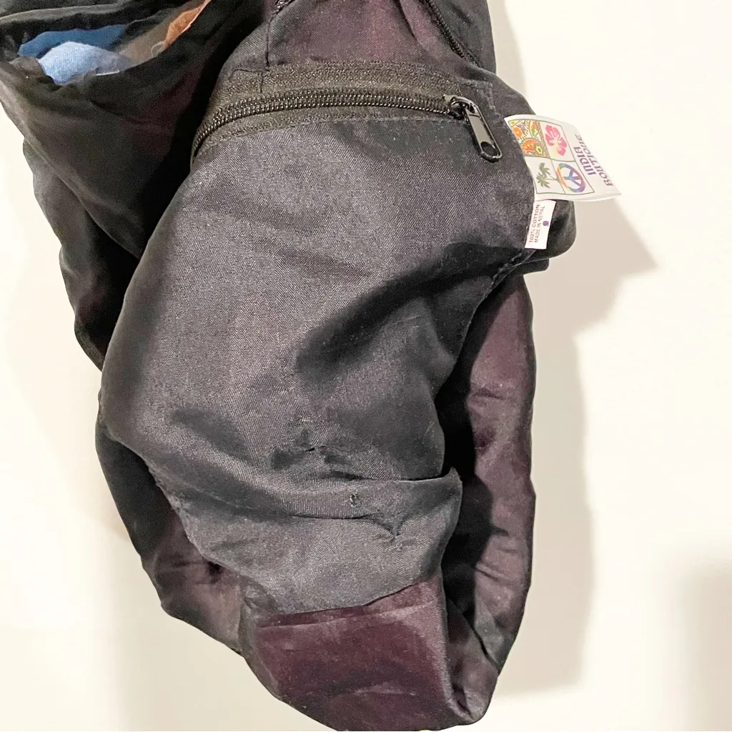 Vintage Cotton Made in Nepal Y2K Multi Color Tassel Shoulder Sling Bag‎ Pink - Image 6