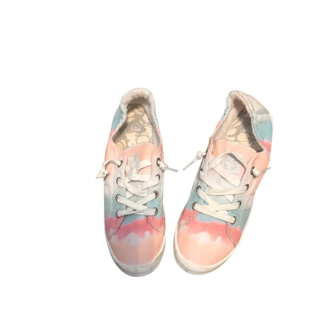 Roxy Size 8 Fabric Lace-Up Casual Womens Tie-Dye Fasion Sneakers Shoes - Image 4
