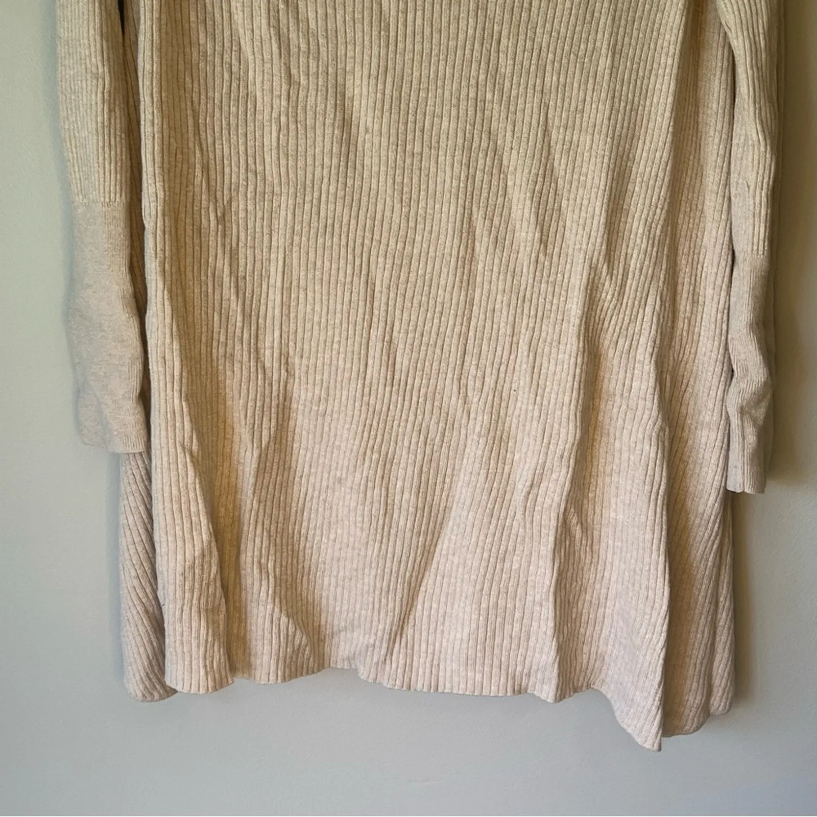 Leith Long Sleeve Cream Cardigan Size Medium - Image 10