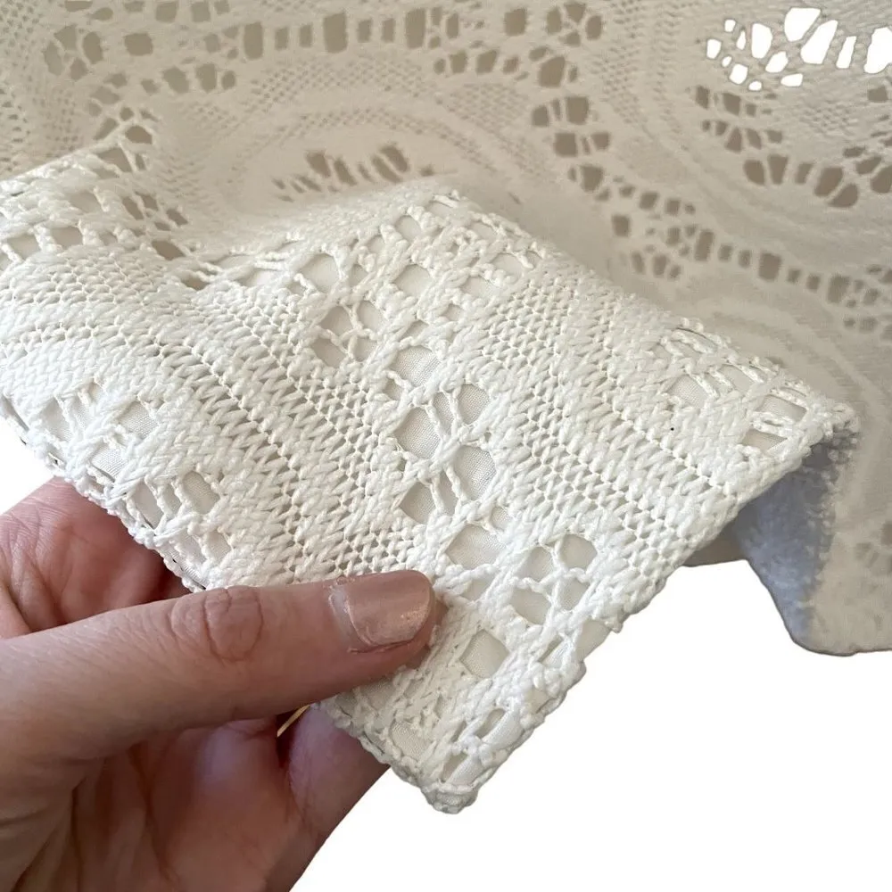 Adrianna Papell white lace midi knee-length dress sleeveless formal dress - Image 5