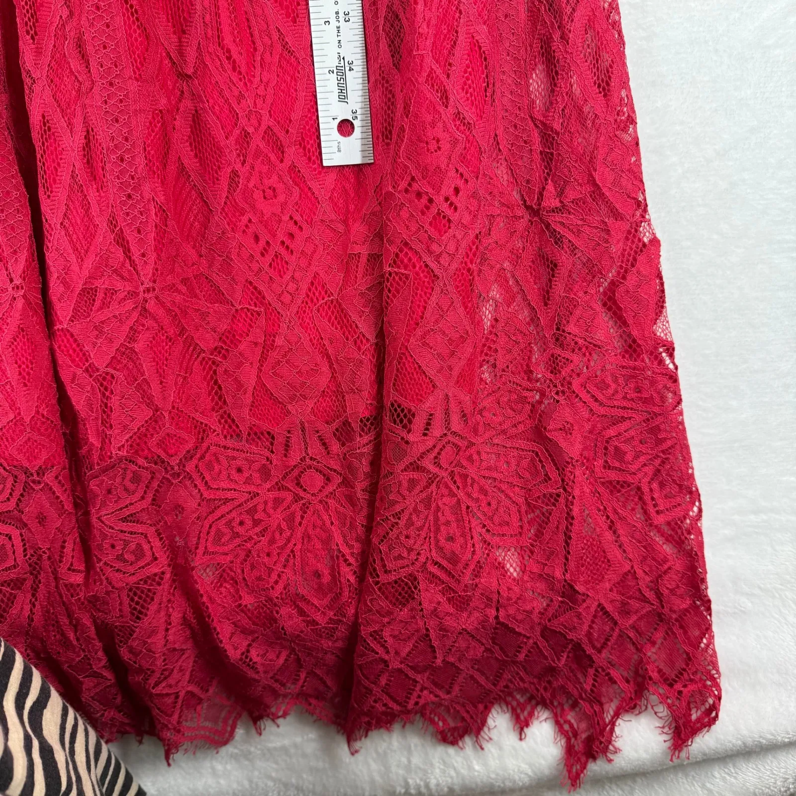 Foxiedox Red Lace Maxi Dress Sleeveless Evening Formal Women's XL - Image 4