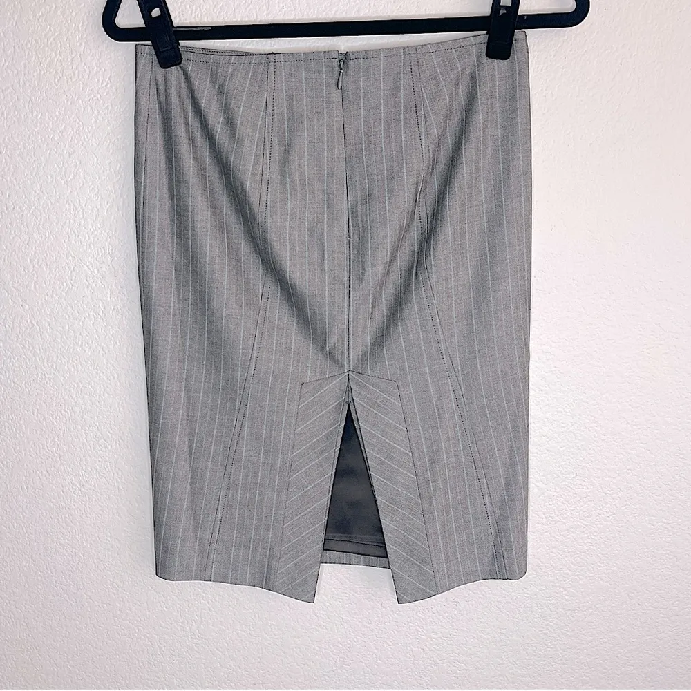 EXPRESS DESIGN STUDIOS High Waisted Pinstripe Pencil Skirt lined - Image 2