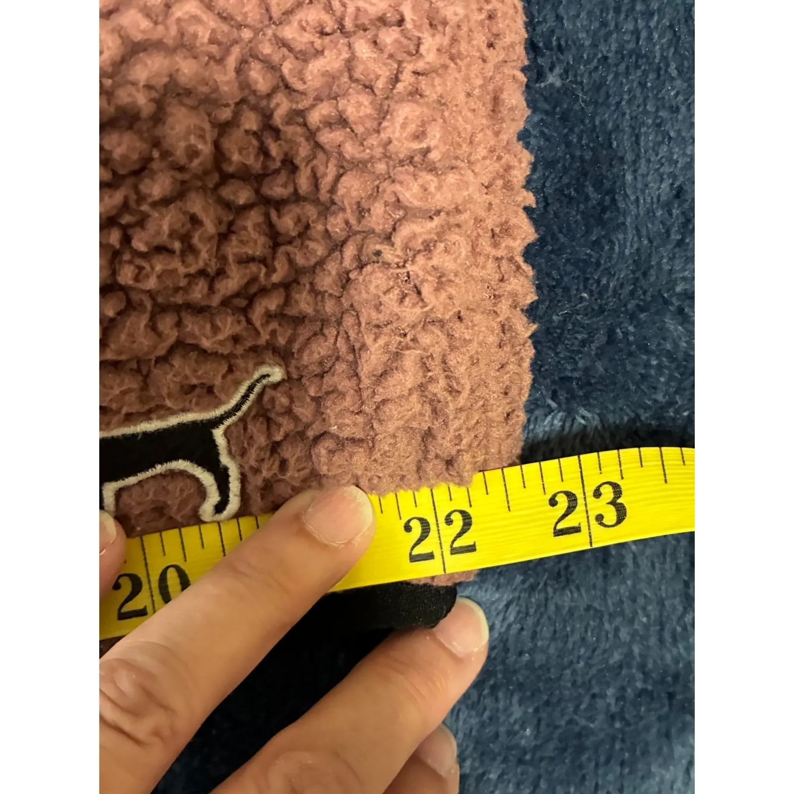 PINK Victoria's Secret Black‎ and Pink Full Zip Sherpa/Fleece Jacket Size Large - Image 10