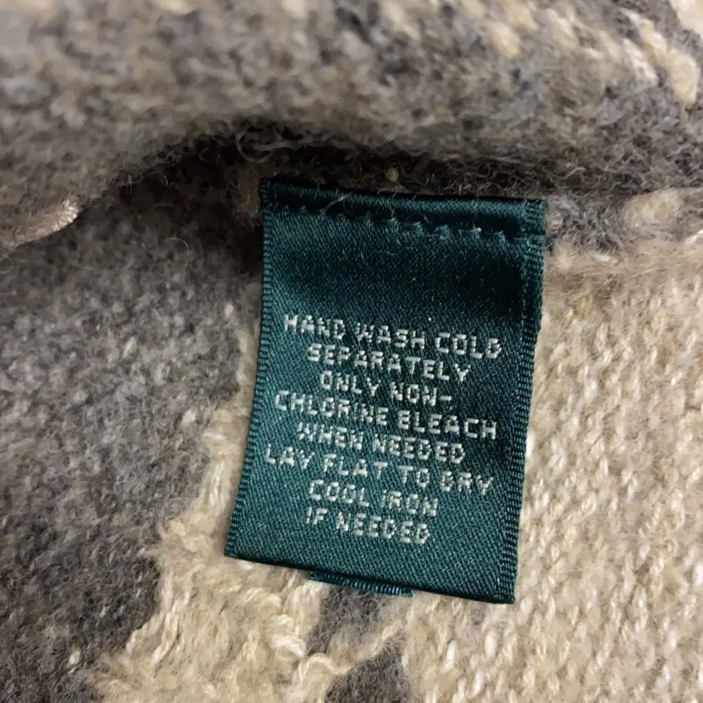 Ralph Lauren Aztec Country Wool Blend Sweater Petite Large - Image 8