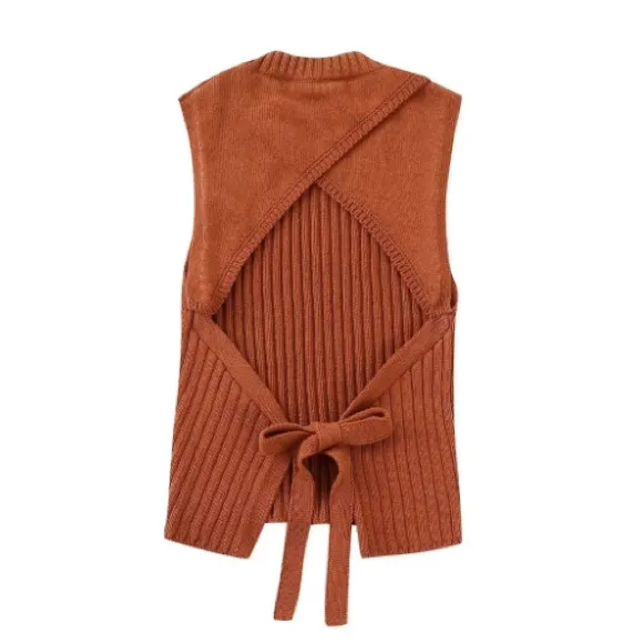 Zara Open Back Knit Sleeveless Sweater‎ Top size L - Image 5