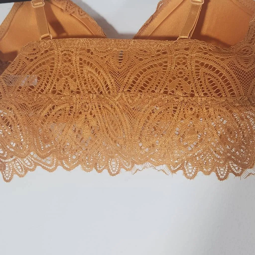 Bralette Size Large NWT Orange Bralette Frederick's of Hollywood Orange Lace - Image 6