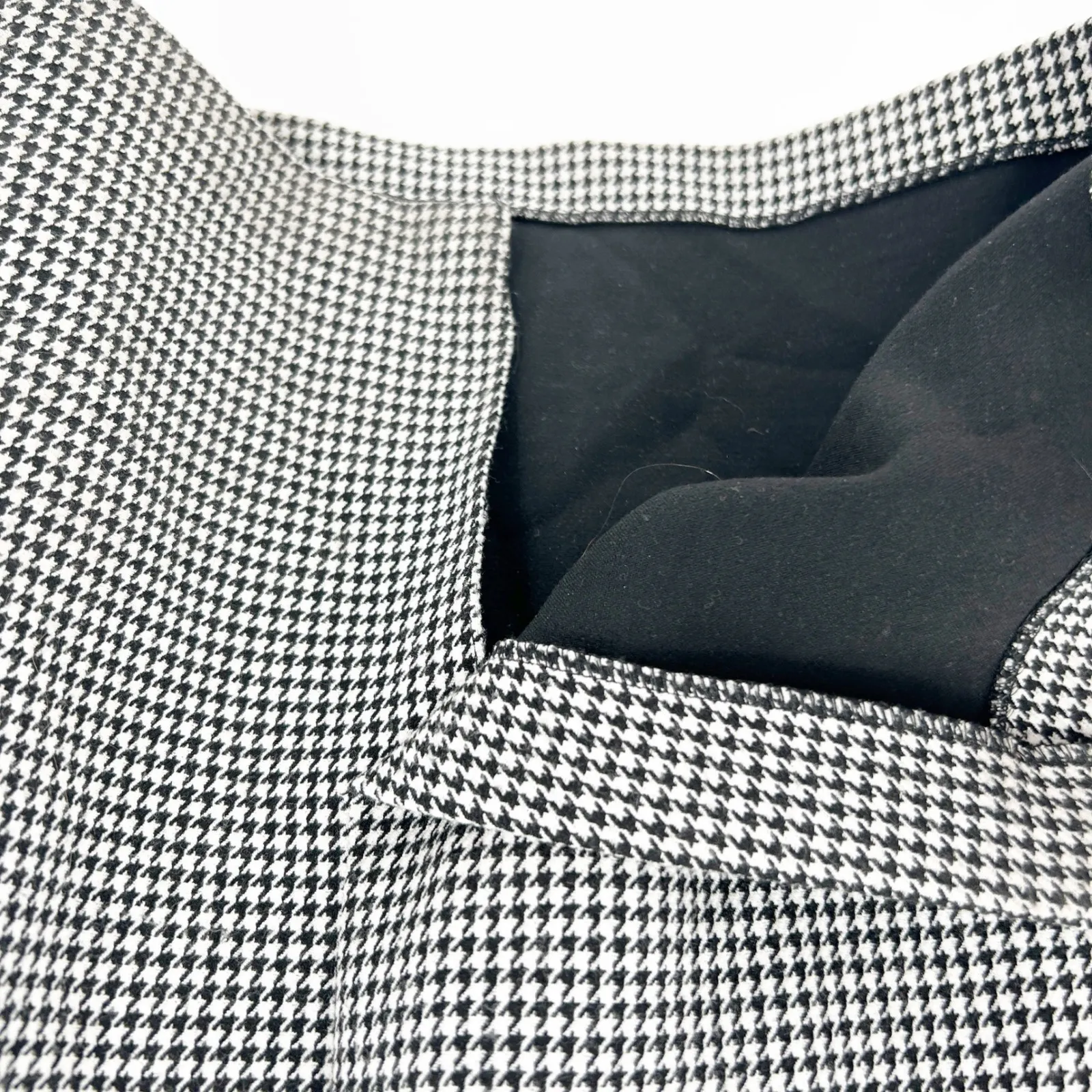 Zara Womens Career Work Office Siren Houndstooth Knit Pencil Sheath Dress Size S - Image 8