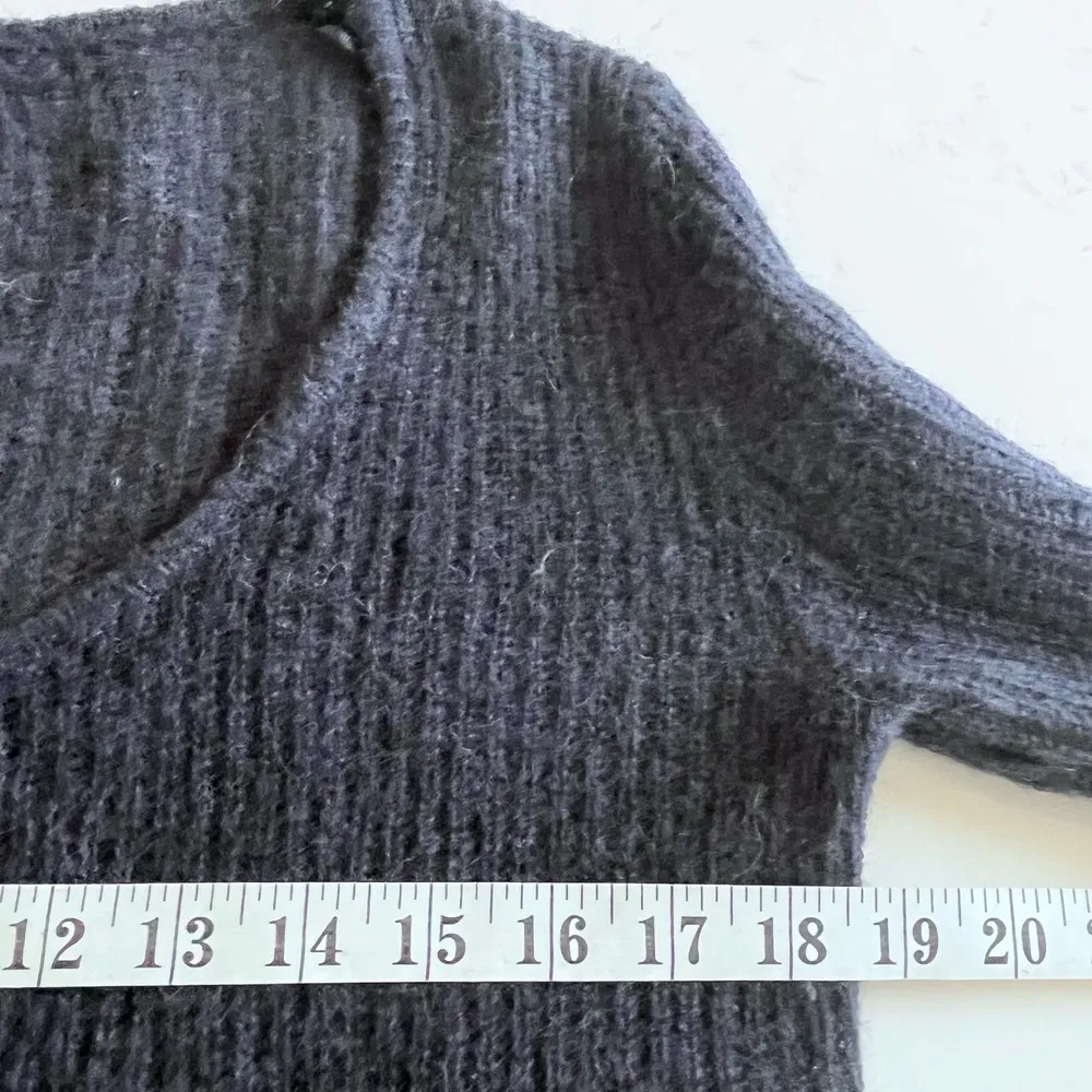 Zara black wool alpaca sweater with side bow tie size L - Image 12