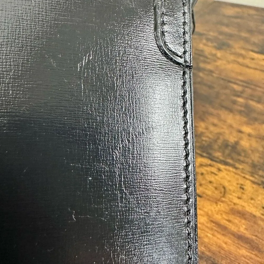 Dior Vintage Trotter Logo Leather Shoulder Bag Black - Image 8