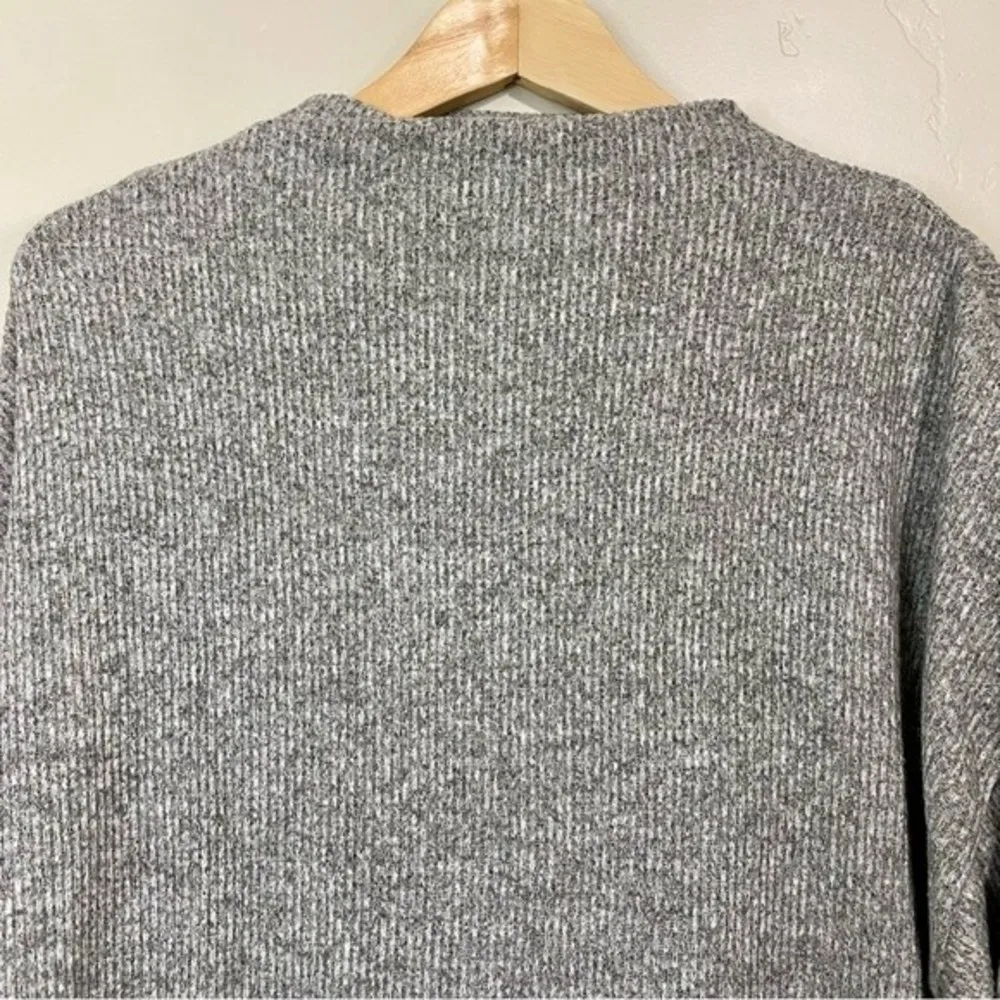 Caslon  Women’s Long Sleeve Ribbed Sweater Heather Grey Size Medium NWT - Image 3