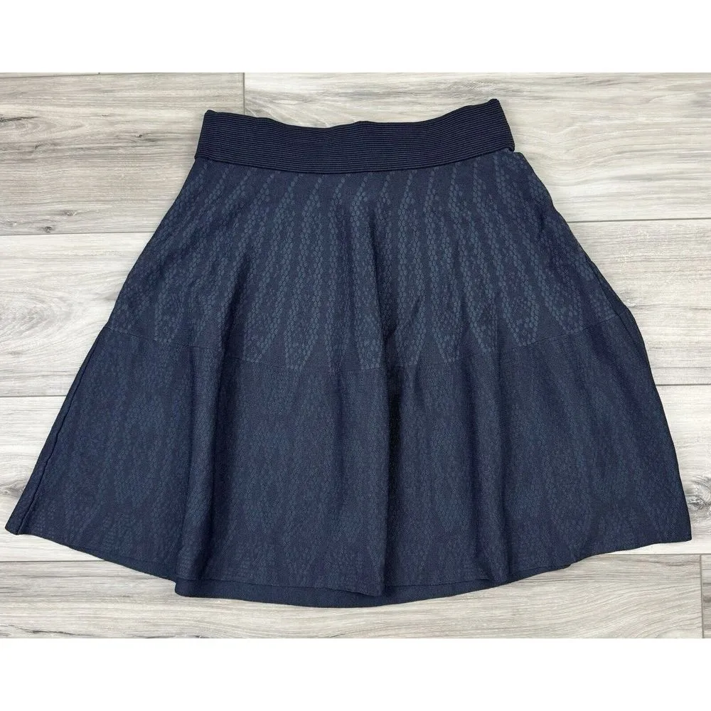 Rebecca Taylor Knit Heavy Sweater‎ Skater Circle Skirt Stretch Sz S - Image 3
