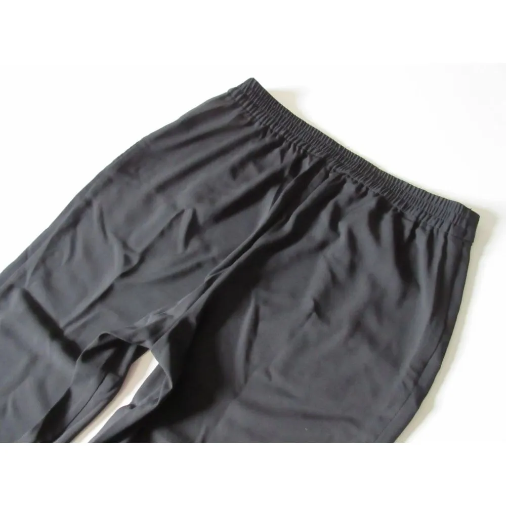 NWT Ellen Tracy Black Soft Fluid Stretch Crepe Pleated Pull-on Crop Ankle Pant 6 - Image 10